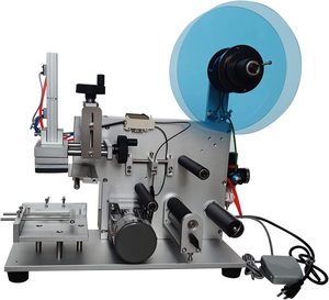 Machine d'étiquetage semi-automatique électrique manuelle Lt-60 pour l'étiquetage des bouteilles carrées à face plate, machine d'étiquetage d'autocollants - Product Image 1