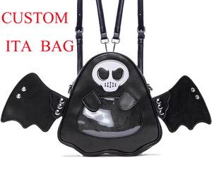 Borsa da donna in finta pelle zaino da donna Halloween Gothic Bat Ita Bag con ali rimovibili - Product Image 4