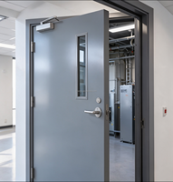 Porte d'entrée ignifugée moderne avec surface finie pour usage hôtelier, résidentiel et commercial