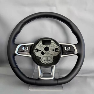 พวงมาลัยรถยนต์สำหรับ Volkswagen MK7 MK6 R Golf 7 Gti Golf 6 Jetta Tiguan Passat สำหรับ <span class=keywords><strong>VW</strong></span> CC พวงมาลัยหุ้มหนัง - Product Image 3