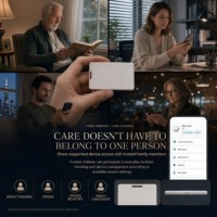 Trevaron Auto Senior Care GPS WiFi + LBS Localisateur par carte Application Rapports de localisation Lecture de trajets Alertes géofences Partage familial sécurisé