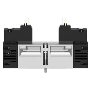 โซลินอยด์วาล์วนิวเมติกแบบสองทางห้าทาง ดีซี 24 โวลต์ ชนิดไพล็อต ตัวเรือนอะลูมิเนียมหล่อขึ้นรูป สำหรับน้ำและอากาศ 0-10 บาร์ - Product Image 3