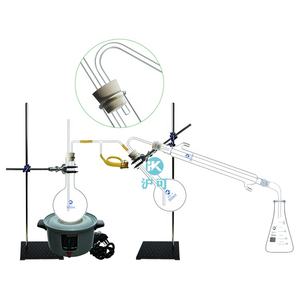 Huke Lab Glaswerk 3.3 Borosilicaat Glas Organische Chemie Vacuüm Destillatie Set Apparaat - Product Image 1
