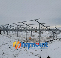 Station d'énergie solaire photovoltaïque au sol, testée SGS, avec revêtement multiple Zn-Al-Mg pour projets au sol