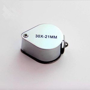 عدسة مكبرة يدوية قابلة للطي مع علبة هدايا، مكبر ثلاثي العدسات صغير للمجوهرات 30×21 مم - Product Image 3