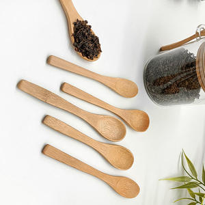 Cucchiaini in <span class=keywords><strong>Legno</strong></span> <span class=keywords><strong>di</strong></span> Bambù Personalizzati all'Ingrosso, Mini Cucchiai Moderni per Caffè, Miele, Gelato, Cucina e Servizio con Logo - Product Image 3