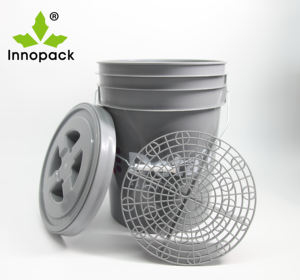 Seau de lavage de voiture semi-transparent de <span class=keywords><strong>20L</strong></span> avec garde de grain avec couvercle gamma et filtre à poussière - Product Image 6