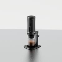 Support de café expresso portable réglable en alliage d'aluminium, base antidérapante, hauteur réglable de 13 à 19,5 cm, pour la maison, le bureau, le camping