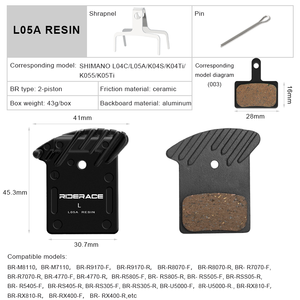 RIDERACE Céramique Plaquettes De Frein Route VTT Vélo Étriers De Frein À Huile De Refroidissement Pour L03A Ultegra <span class=keywords><strong>R9170</strong></span> R8070 R7070 RS805 RS505 XTR M9100 - Product Image 6