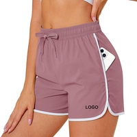 Short de sport d'été pour femmes avec poche Logo personnalisé Quick Dry Ladies Workout Gym Sports Yoga Shorts
