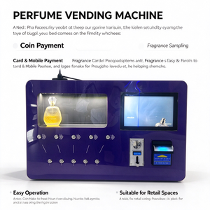 Distributeur automatique de parfums avec paiement par pièces et cartes, barre de distribution avec éclairage interne supérieur pour les emporia de cosmétiques et les mezzanines de beauté - Product Image 3