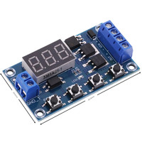 Delay Module DC 12-24V Dual MOS LED Digital Time Trigger Cycle Timer Delay Switch Circuit Board Timing Control Module DIY