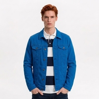 Chaqueta Vaquera Corta para Hombre, Estilo Casual, Primavera-Otoño, Chaqueta Vaquera Coreana para Hombre, Color A77