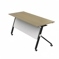Bureau pliant moderne en acier à prix d'usine avec rotation à 360 degrés pour bureaux, écoles et salles de conférence - Convertible multifonctionnel