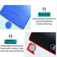 Tablette d'écriture LCD 8,5 pouces en ABS, portable, légère, étanche, pour l'apprentissage des tout-petits, bloc de dessin électronique (rose bleu)