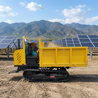 Véhicule de transport sur chenilles compact de 1 tonne à économie d'énergie pour le transfert de marchandises en pente, en ferme ou en forêt