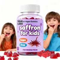 Gummies au Safran pour Enfants 4+ : Soutien de l'Humeur et de la Concentration, Suppléments à Base de Camomille, Fleur de la Passion, GABA et L-Théanine