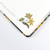 Carnet spirale A5 marron doré pour l'automne avec plans mensuels/hebdomadaires, 100 feuilles, journal d'écriture, cadeau en gros pour toutes les occasions