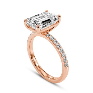 Fashion Rose Gold Lab Grown Diamond <b>Ring</b> for Women with Timeless Vintage Inspired Elegance Suitable for Daily Wear Party Wedding - Product Image 1