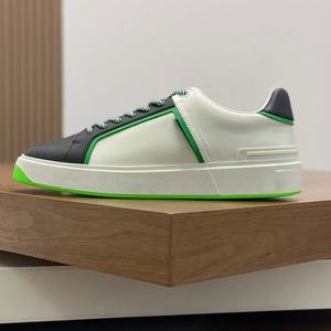 Zapatos Deportivos de Lujo de Moda de Temporada con Entresuela de Cuero Genuino, Color Azul y Negro en Contraste, Transpirables y Antideslizantes para Caminar - Product Image 2