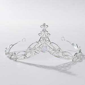 Couronnes de mariée de style forêt, fines, en alliage, avec strass et zircon blanc, diadèmes luxueux et nobles pour les fêtes de <span class=keywords><strong>mariage</strong></span>, <span class=keywords><strong>couronne</strong></span> de fée - Product Image 4