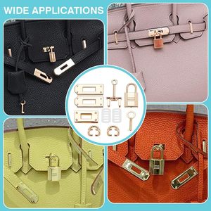 WADORN Lot de fermoirs de sac en alliage, quincaillerie de fermeture pour sacs à main, accessoires de fabrication de sacs DIY, attaches de verrouillage, connecteurs de chaîne en D - Product Image 4
