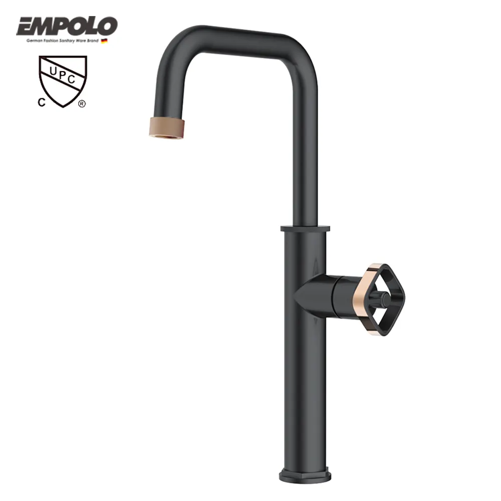 Large quantity and good price wall mount faucet black swivel faucet copper faucet tap