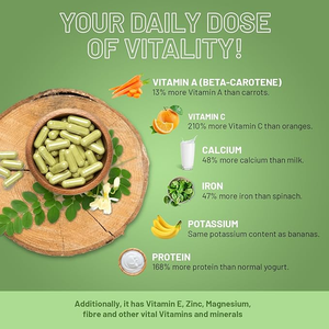120 แคปซูล สารสกัดจาก<span class=keywords><strong>ต้น</strong></span>ฮอร์สราดิช สารสกัดจากใบ<span class=keywords><strong>มะรุม</strong></span> สารสกัดสมุนไพร วิตามินจากธรรมชาติ 80% เกรดอาหารเพื่อสุขภาพ - Product Image 5