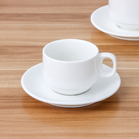 Ensemble tasse et soucoupe en porcelaine de style européen, passe au lave-vaisselle, blanc pur, créatif, pour salon de thé, hôtel, restaurant, tasse universelle
