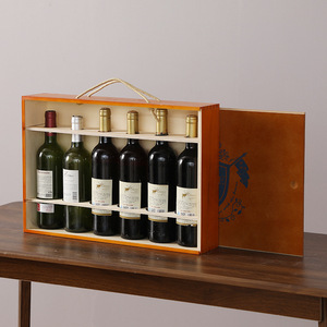Caja de regalo de vino desechable de madera de pino de una sola botella, técnica pulida, rectángulo para whisky para ceremonias de cumpleaños, Brandys - Product Image 6