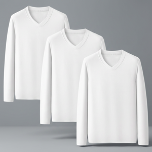 T-shirt à manches longues pour homme A5570, col rond, raglan, 100% polyester, polaire, écologique, imprimé par transfert thermique, résistant à l'usure - Product Image 3