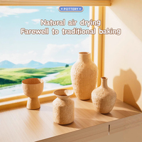 Make It Real Mini Pottery Studio Kit de poterie DIY avec de l'argile sèche à l'air sans désordre pour les niveaux débutant à maître