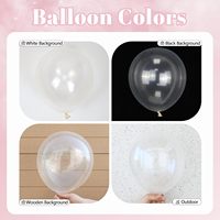 Kit de 60 ballons en latex transparents pastel rose et blanc de 12 pouces pour la décoration de mariage, d'anniversaire, de fête de naissance