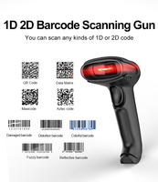 USB inalámbrico para Escáner de código de barras 2,4G CMOS fuente de luz 1D/2D lector de código QR para Windows Android Linux IOS sistemas Stock