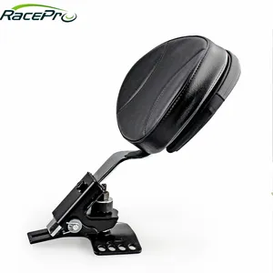 RACEPRO Adjustable Plug In Driver Motorcycle Rider Backrest Kit for Harley Electra Road Street Glide Road King