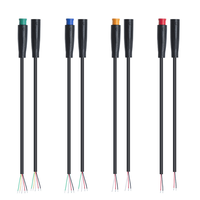Câble circulaire étanche Micro M6 SJTW IP65, mini connecteur, contacts en cuivre plaqué or, raccordement fileté, 10A, vélo électrique