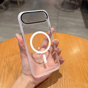 เคสโทรศัพท์กันกระแทกแบบแม่เหล็ก HD อะคริลิกใส ปุ่มโลหะ สำหรับ iPhone 17 Air 16 15 14 13 12 Pro Max Plus 16E - Product Image 3