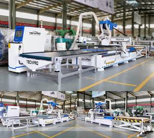 Grande remise chargement et déchargement automatiques bois imbrication cnc routeur meubles armoire faisant <span class=keywords><strong>la</strong></span> machine avec tête de lame de scie - Product Image 2