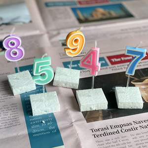 Sinh Nhật Wedding Party Trang Trí Nguồn Cung Cấp Sáp Paraffin May Mắn Đầy Màu Sắc Ưa Thích Hạnh Phúc Sinh Nhật Số Nến Cho Bánh - Product Image 2