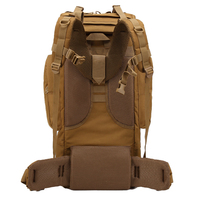 Sac à dos tactique 65L, camouflage haute densité, Oxford 900D, imperméable, équipement de randonnée avec fermeture à glissière