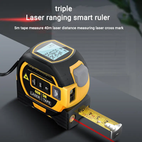 Ruban à mesurer laser 3 en 1 40m/60m télémètres laser ruban à mesurer 5m ruban à mesurer électronique