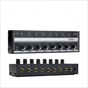 Amplificador de Auriculares Compacto HA800, Amplificador de Monitoreo de Auriculares, Controlador de Volumen Estéreo de Ocho Canales - Product Image 1