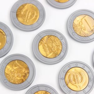 Monedas de Euro de Plástico Personalizadas, Redondas, Bicolor, Material PS, Accesorios para Juegos de Recompensas - Product Image 4