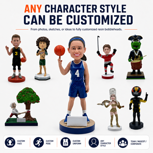 Statuetta Personalizzata <span class=keywords><strong>di</strong></span> Giocatrice <span class=keywords><strong>di</strong></span> <span class=keywords><strong>Basket</strong></span>, Dipinta a Mano con Palla Rotante, Figurina Sportiva in Resina - Product Image 2