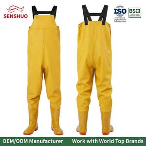 Senshuo Amber Golden Waders <span class=keywords><strong>Vinyl</strong></span>, Équipement professionnel fiable, résistant aux intempéries, pour le lavage à haute pression en eau profonde, Waders brillants pour la désinfection - Product Image 1
