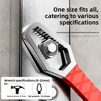 Marteau à griffes et clé multifonctionnel 2-en-1 réglable de 29 cm, de qualité industrielle, haute dureté, fabriqué en Chine