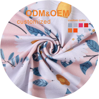 Tissu tricoté imprimé extensible et respirant en polyester et élasthanne à motif tournesol, personnalisable en gros pour vêtements de filles