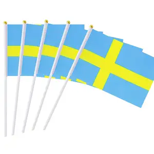 运输快速瑞典和所有县棒迷你小型手持旗帜，用于体育游行派对节日装饰