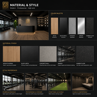Équipement de gym commercial ZY - Ensemble complet pour la conception de salle de sport de 150 m² - Solution de fitness complète - Planification 3D - Projet clé en main