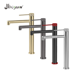Jboyurn <b>Single</b> Hole <b>Basin</b> Faucet 304 Stainless Steel Ceramic Valve Core Deck Mounted Hot Cold Water <b>Tap</b> - Product Image 2